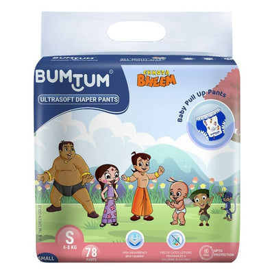 Bumtum Premium Ultrasoft Daiper Pants (S) 78 count (4-8 kg)