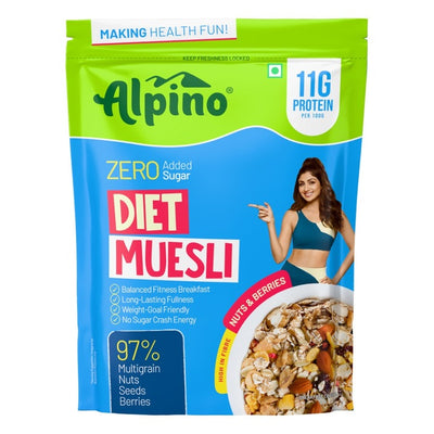 Alpino Zero Added Sugar Nut & Berries Diet Muesli 400 g