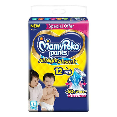 MamyPoko Pants Standard Diapers (L) 40 count 9-14 kg