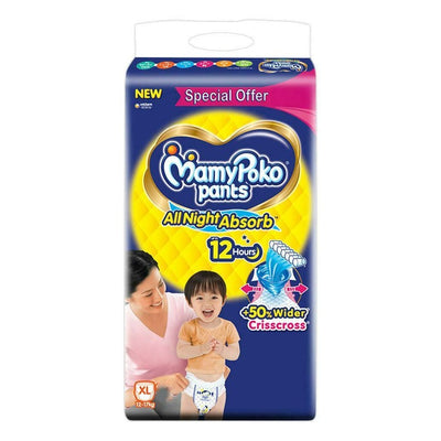 MamyPoko Pants Standard Diapers (XL) 34 count 12-17 kg