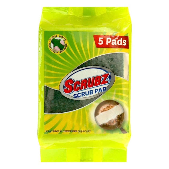 Scrubz Double Coated Scrub Pad 7.5 x 10 cm (Pack of 5)
