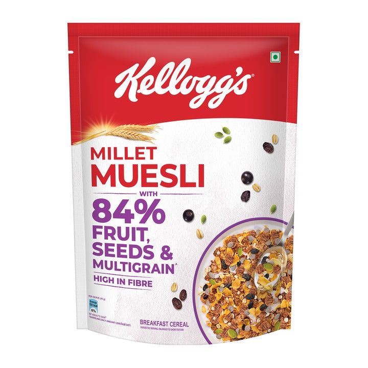 Kellogg's Millet Muesli with 84% Fruit, Seed & Multigrain 500g