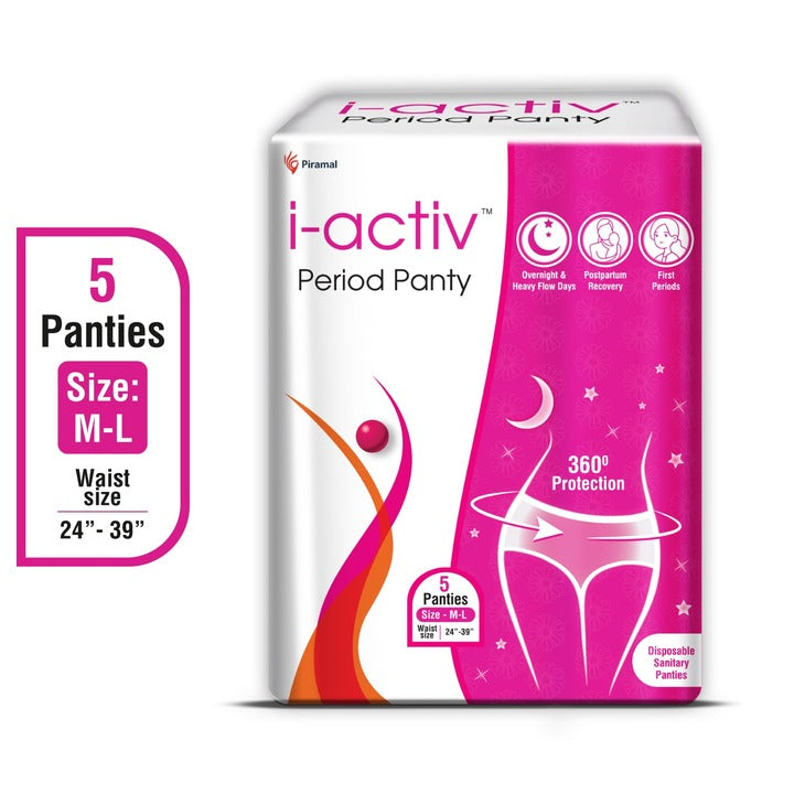 i Active Period Panty 5 N Size M To L