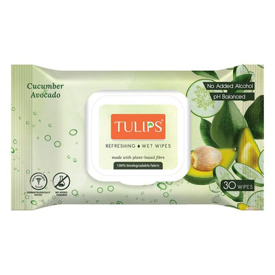 Tulips Cucumber Avocado 30 Wet Wipes