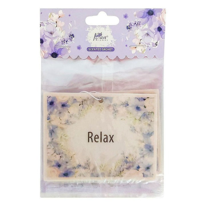 Pan Aromas Lavender Scented Paper Hanging Sachet 3 pcs (Relax)