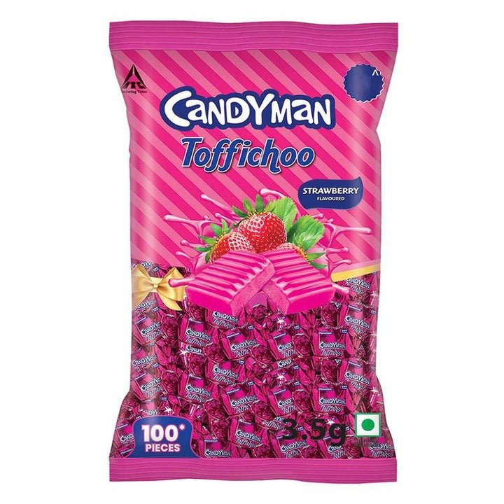Candyman Strawberry Toffichoo 100 pcs 350 g