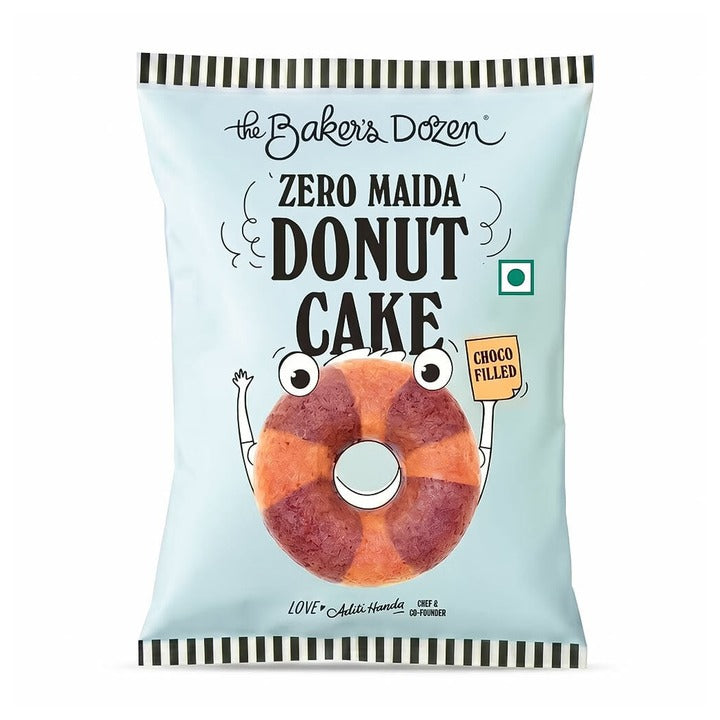 The Baker's Dozen Zero Maida Choco Filled Donut Cake 42 g