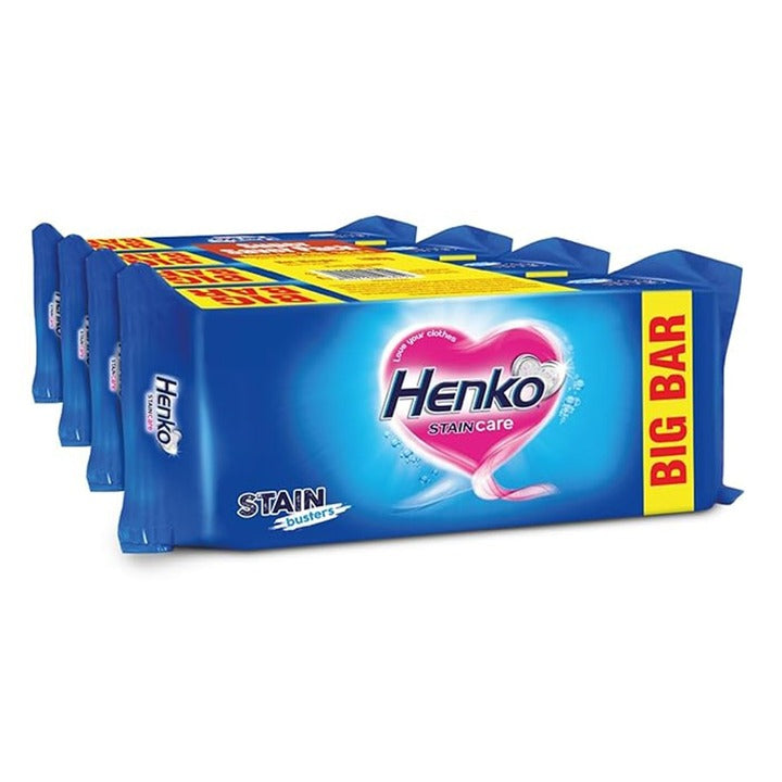 Henko Stain Champion Detergent Bar 250 g (Pack of 4)