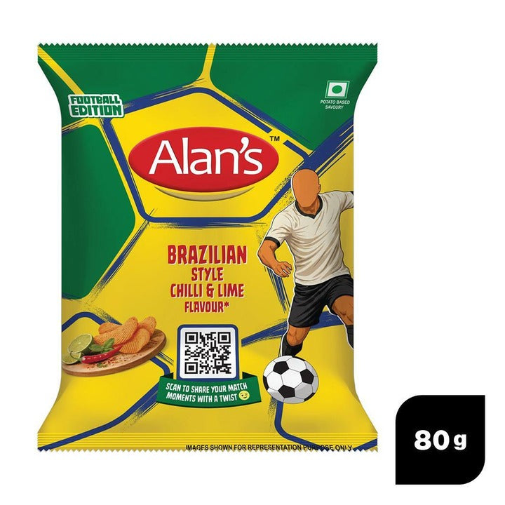 Alan's Brazilian Style Chilli & Lime Flavour Potato Chips 80 g