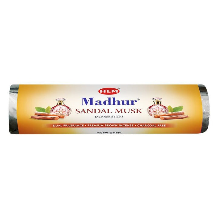 Hem Madhur Sandal Musk Incense Sticks 225 g
