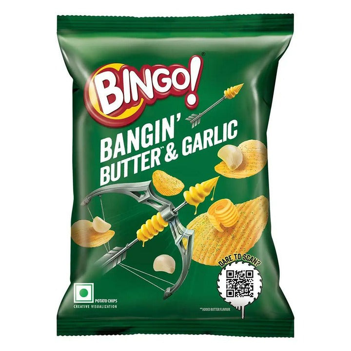 Bingo! Potato Chips Bangin' Butter & Garlic 82 g