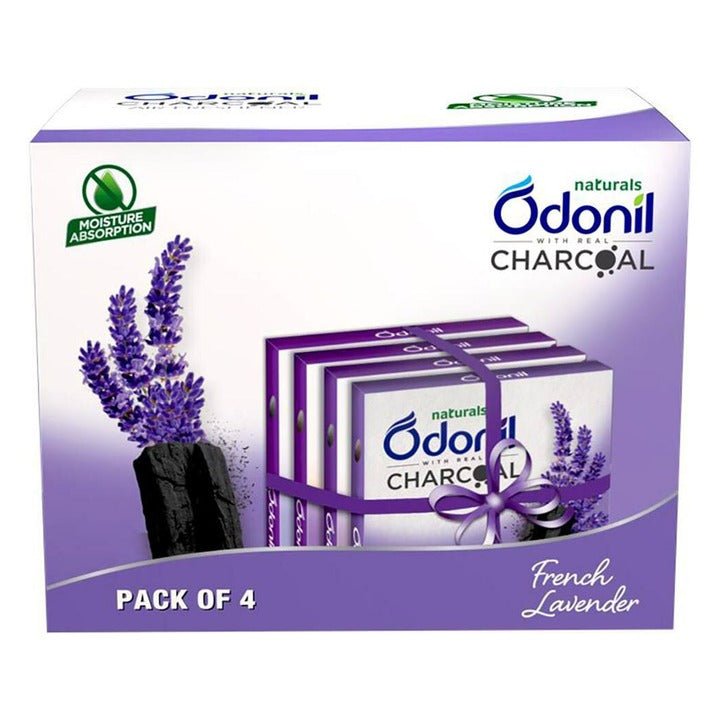 Odonil Naturals Charcoal French Lavender Air Freshener Blocks 48 g (Pack of 4)