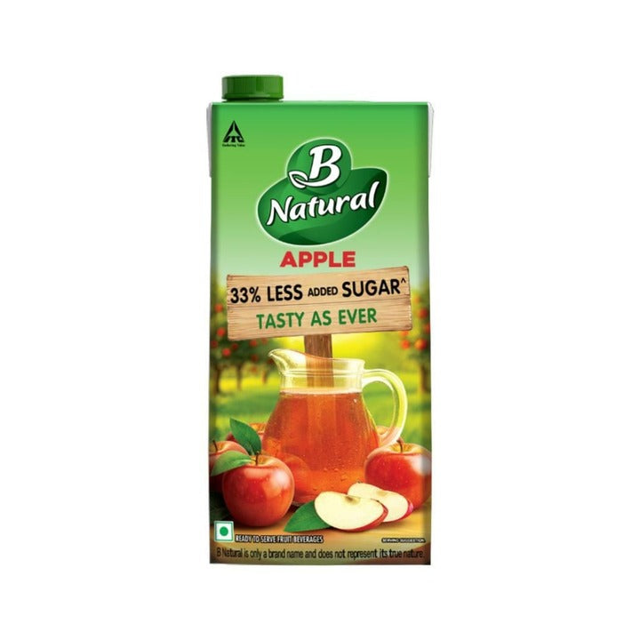 B Natural 33% Less Added Sugar Apple Drink 1 L