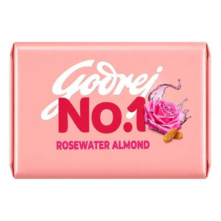 Godrej No.1 Rose Water & Almond Soap 150 g x 4