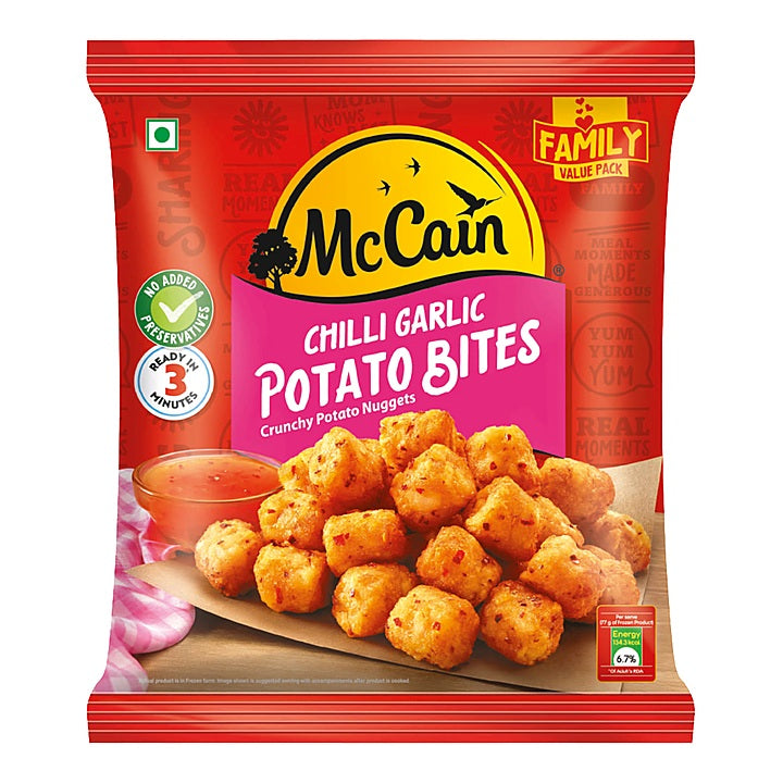 McCain Chilli Garlic Potato Bites Nuggets : 700 g