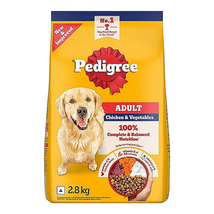Pedigree Chicken & Vegetables Adult Dog Food : 2.8 kg
