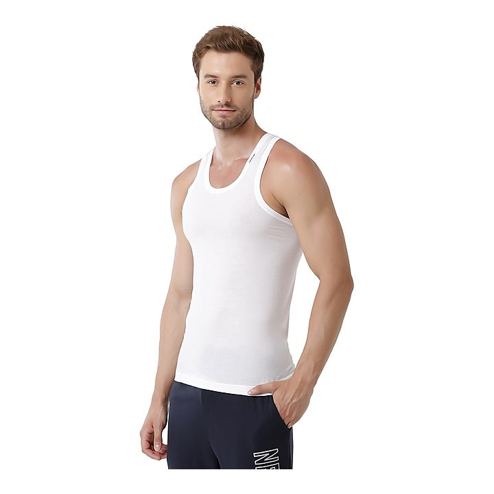 Rupa Frontline Round Neck Men's Vest - 95 cm (XL) - White: 3 Piece
