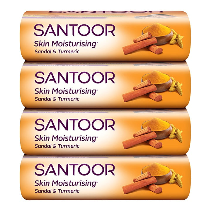 Santoor Sandal & Turmeric Soap : 4x125 g