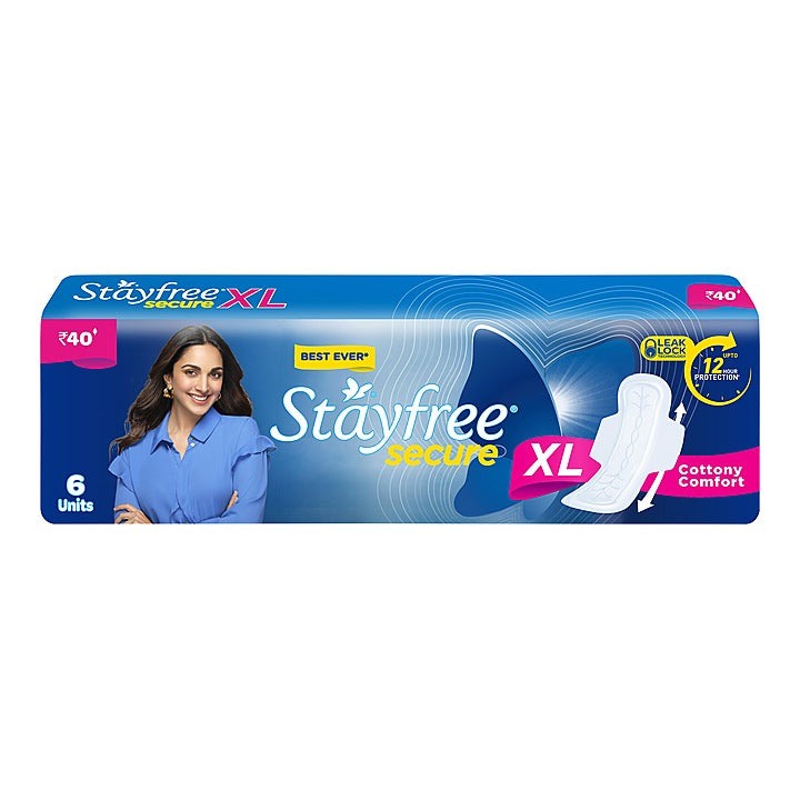 Stayfree Secure Cottony Xl Wings 6 pcs