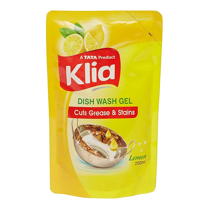 Klia Dishwash Gel Pouch, 250 ml