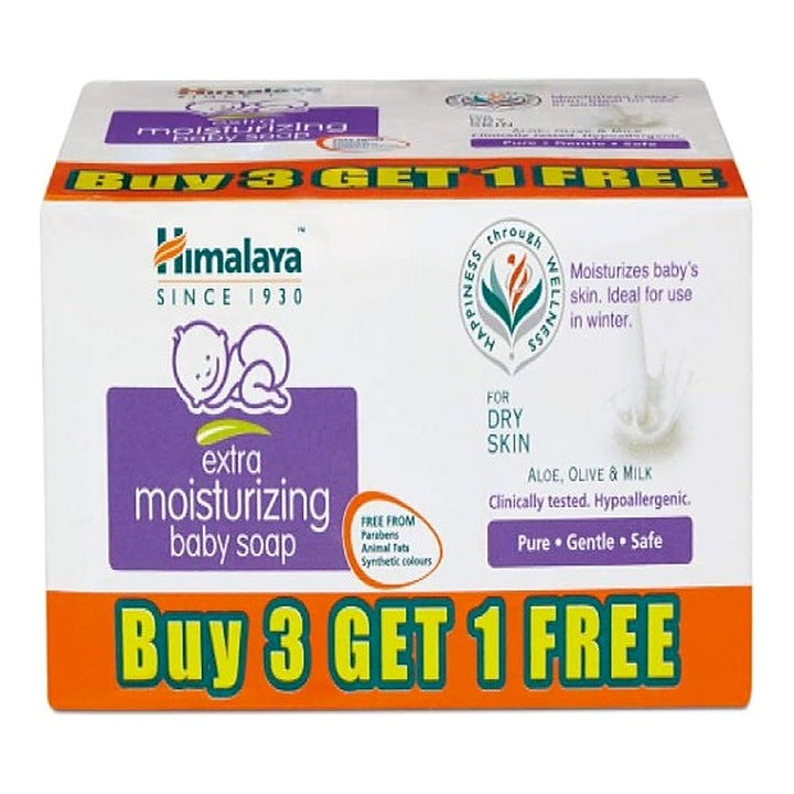 Himalaya Baby Extra Moisturising Soap combi pack 3+1