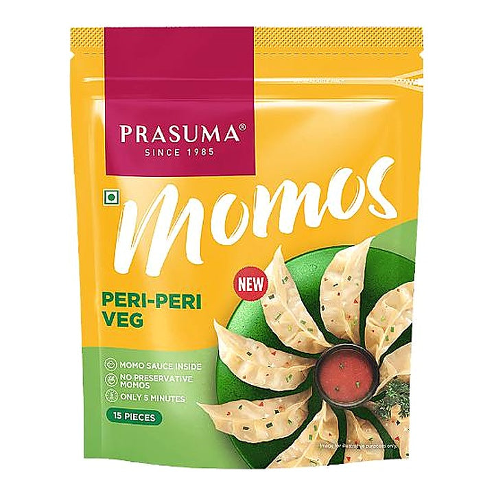 Prasuma Periperi Veg Momos 15 Pcs 250 g