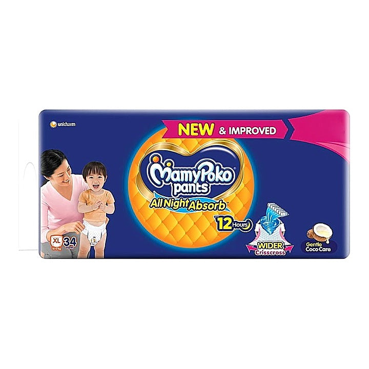 Mamy Poko Pants Standard All Night Xl Diaper 36 pcs