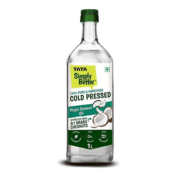 Tata Simply Better Pure and Unrefined Cold Pressed Virgin Coconut Oil 1 ltr
