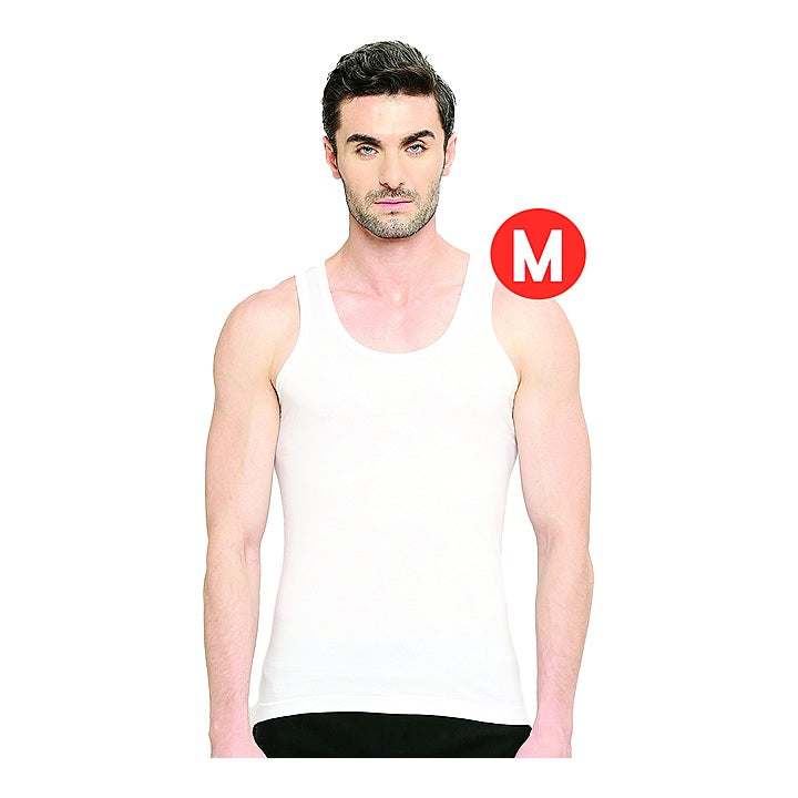 VIP Bonus Premium Round Neck Cotton Men's Vest - 85cm (M): 2 Piece