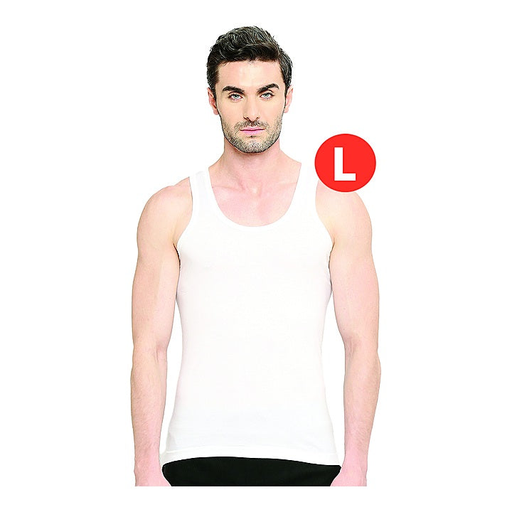 VIP Bonus Premium Round Neck Cotton Men's Vest - 90cm (L): 2 Piece