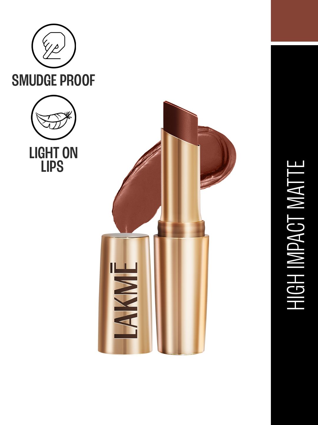 Lakme 9to5 Powerplay Priming Matte Lipstick With Vit E Lasts 16Hr 3.6g - Cinnamon Spice