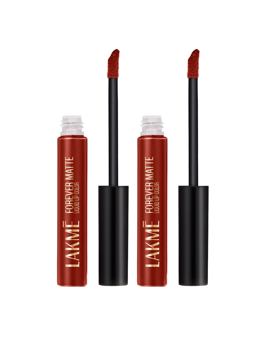 Lakme Set of 2 Forever Matte Liquid Lipstick 5.6ml each - Red Cherry