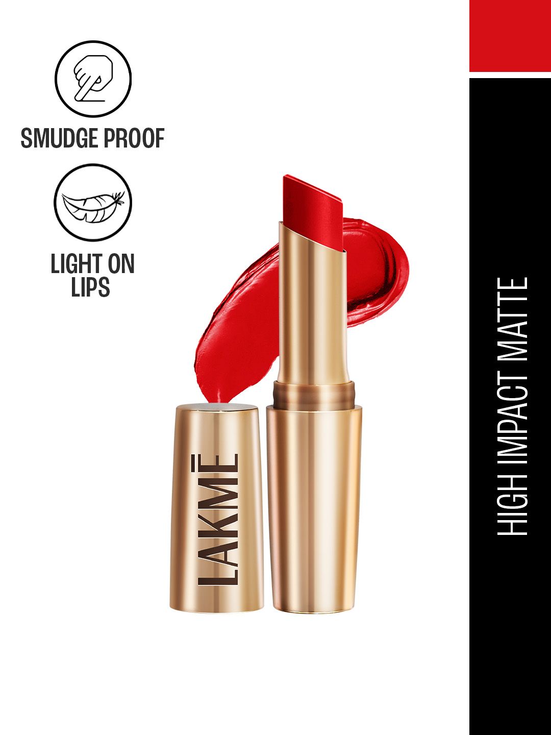 Lakme 9to5 Powerplay Priming Matte Lipstick With Vit E Lasts 16Hr 3.6g - Red Twist
