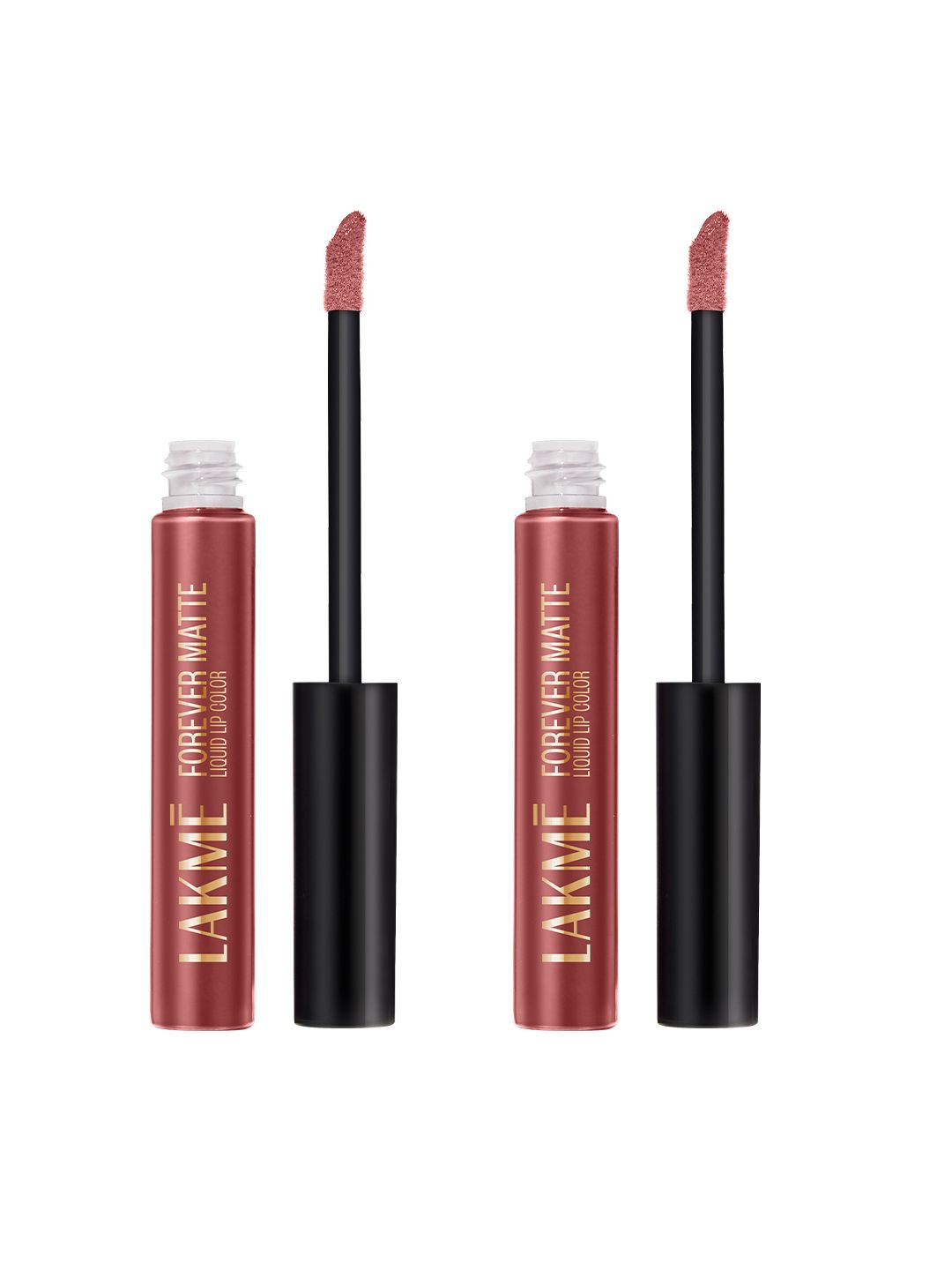 Lakme Set of 2 Forever Matte Transfer Proof 16Hr Liquid Lipstick 5.6ml - Pink Venus