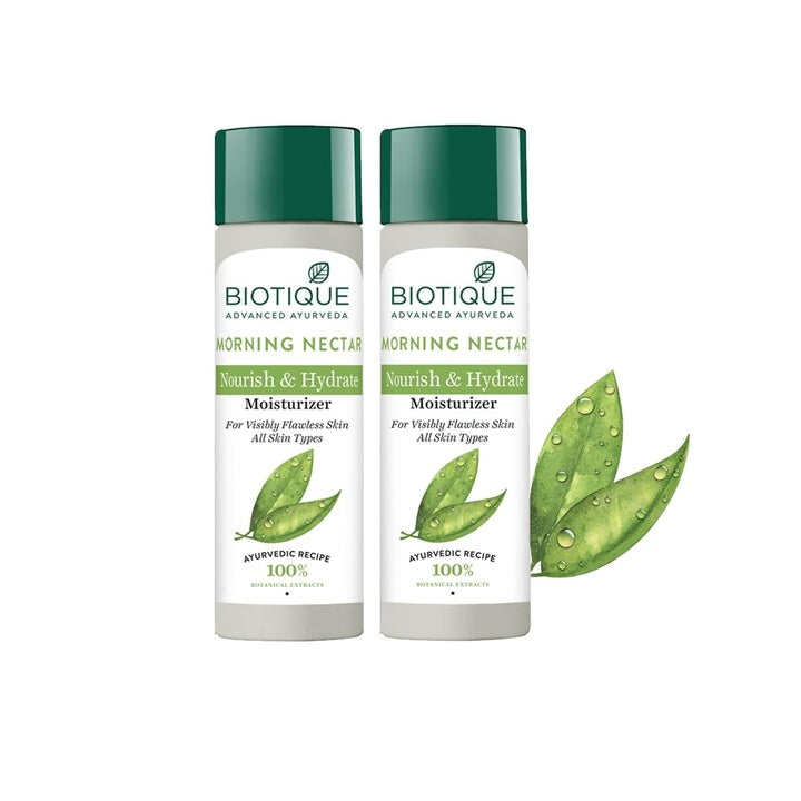 Biotique Bio Morning Nectar Lotion for All Skin Types, 120ml (Pack of 2)