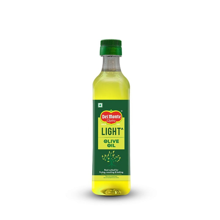 Del Monte Light Olive Oil (Imported) | Extra Light in Flavour & Aroma | Ideal for Everyday Indian Cooking – Deep Frying, Curries, Roasting & Sauteing | High MUFA & Rich in Antioxidants | 500ml PET Bottle