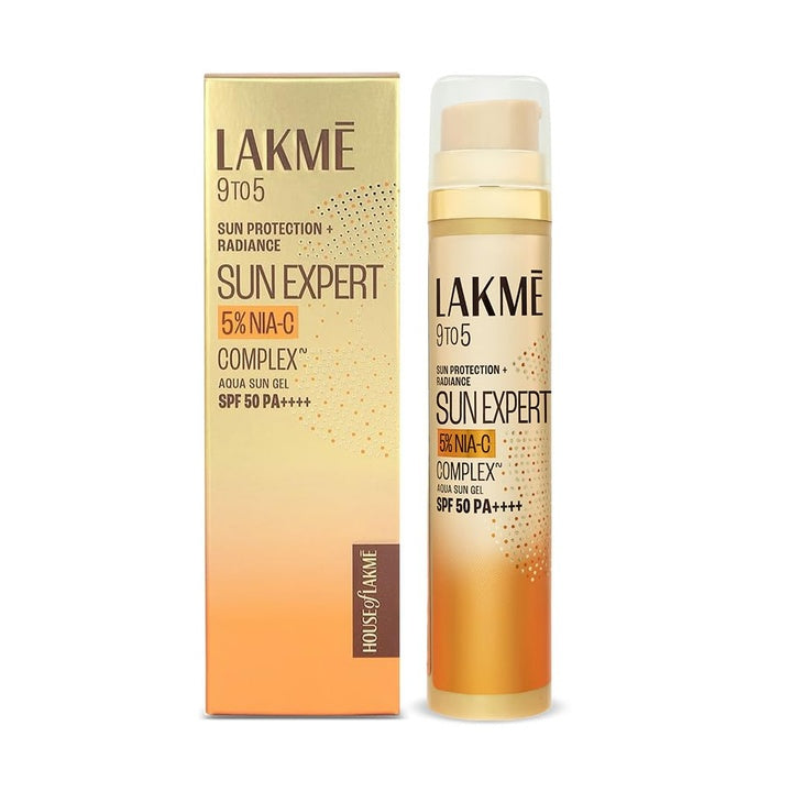 Lakmē 5% Niacinamide & VIT C water-light Sunscreen gel SPF 50 Pa++++In-Vivo tested, 2X Glow,56G