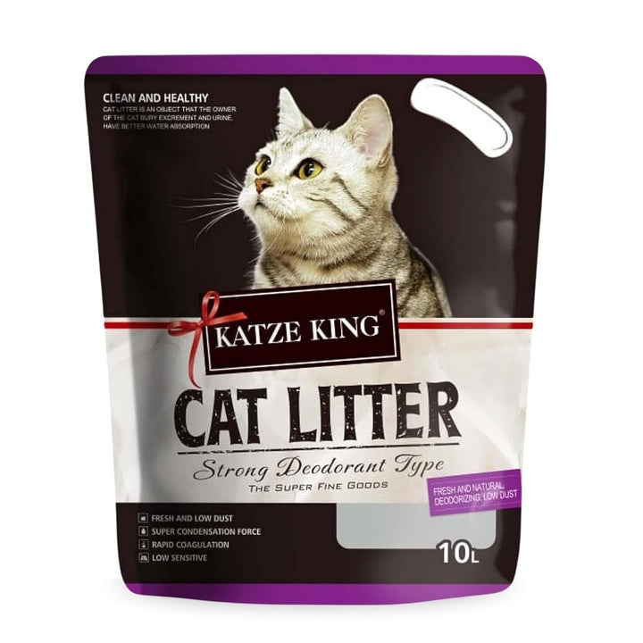 Foodie Puppies Katze King Exclusive Scoopable Cat Litter - 7Kg/10L,with Lavender Fragrance | Clean Non-Dust Clumping Type Exclusive Scoopable with Odour Control