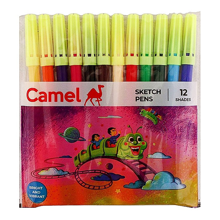 Camlin Sketch Pens - Assorted Shades : 12 Pieces
