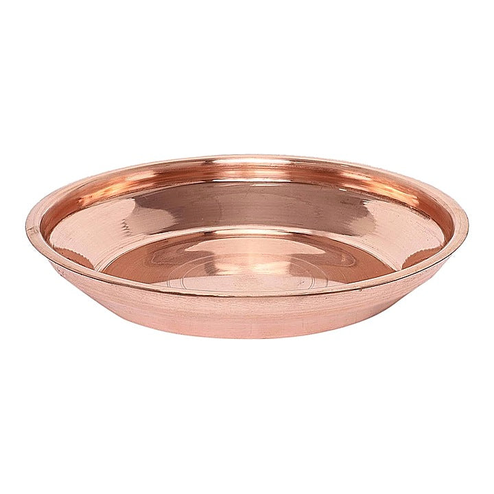 Copper Pooja Taman / Plate - Size 9 : 1 Unit