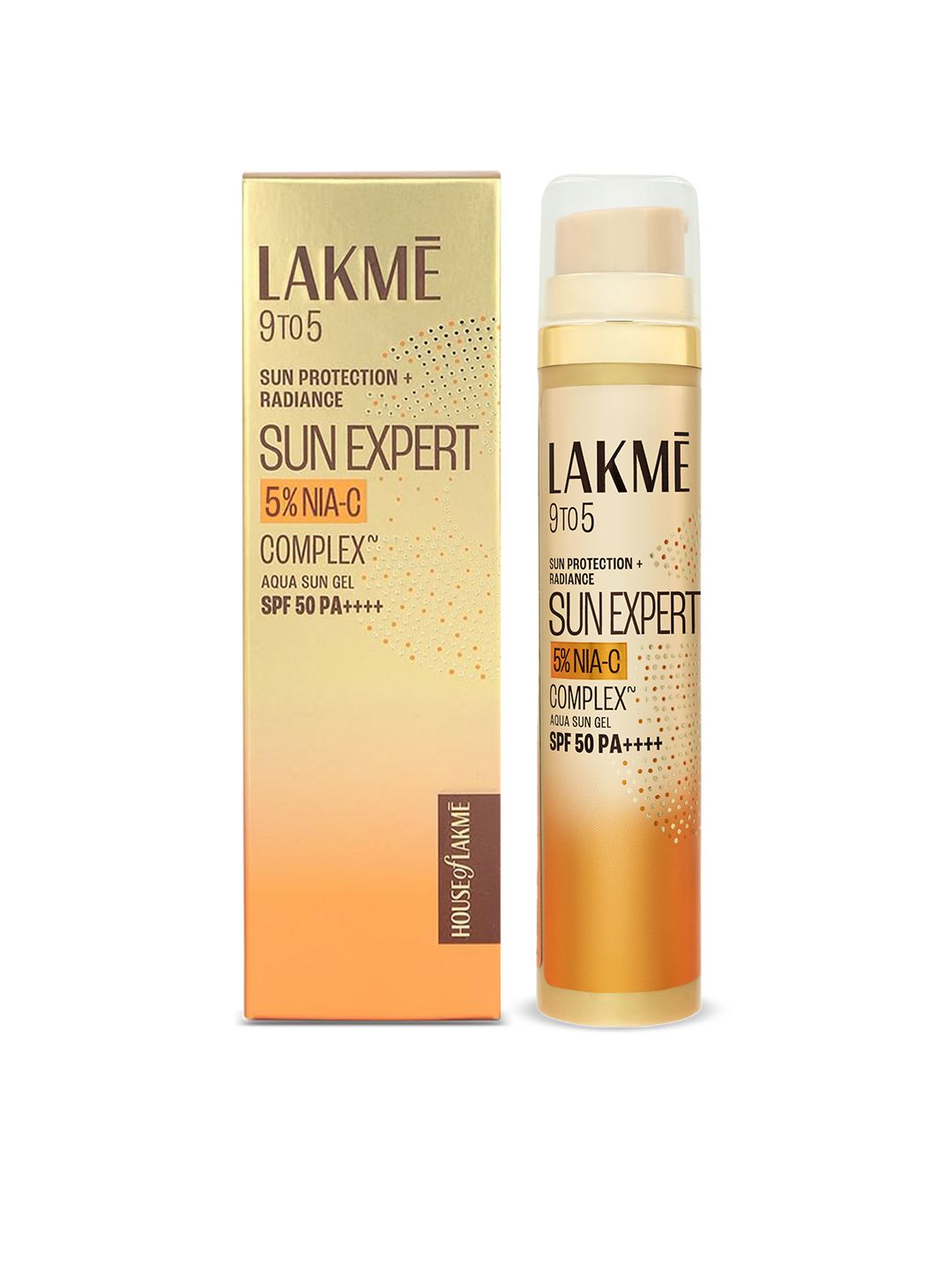 Lakme 5% Niacinamide & VIT C Water-Light Sunscreen Gel SPF 50 PA++++ - 56 g