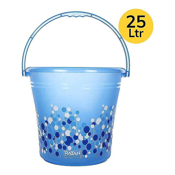 Ratan Plastic Frosty Bucket (Blue) - 25 L : 1 Unit