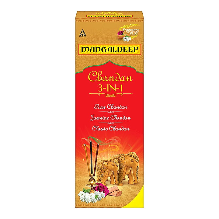 Mangaldeep Chandan 3 In 1 Agarbatti : 200 g