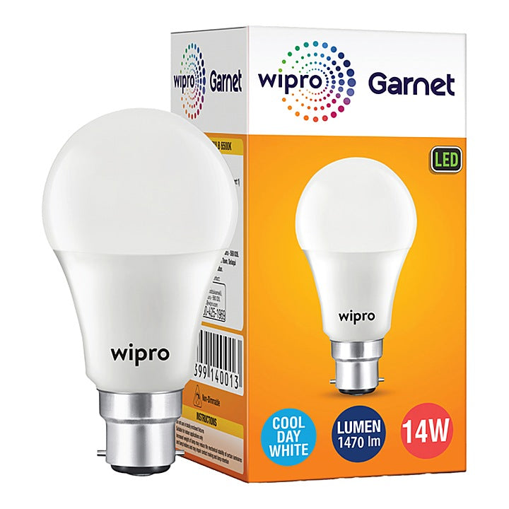 Wipro Garnet White LED Bulb B22 6500K (14 W) : 1 Unit