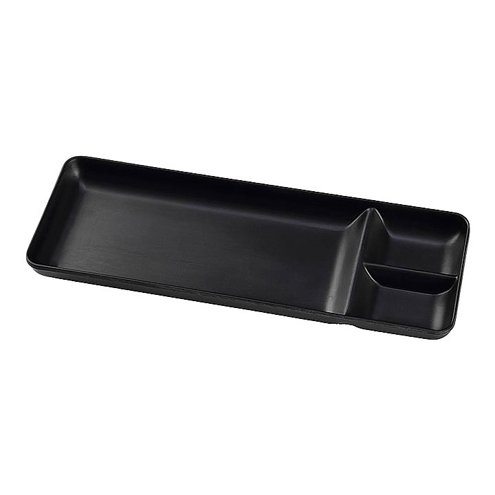 Dinewell Melamine Chip & Dip Serving Platter - Matte Black : 1 Unit