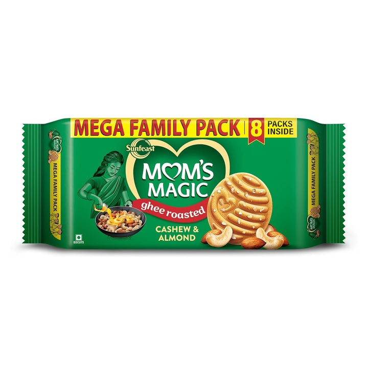 Sunfeast Mom's Magic Rich Cashew Almond Cookies | Ghee Roasted Cashew Almond | Rich Butter biscuits | Mom's Favourite Baked Cookie, 870.4G