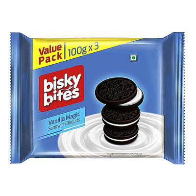 Bisky Bites Vanilla Magic Sandwich Biscuits : 300 g