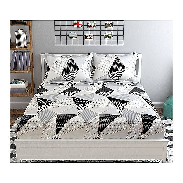 Mafatlal Plush Double Bedsheet 140 TC (01) - Floral : 274 x 274 cm