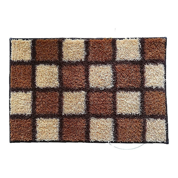 Athom Living Micro Printed Bath Mat (09) - 38 X 58cm : Brown