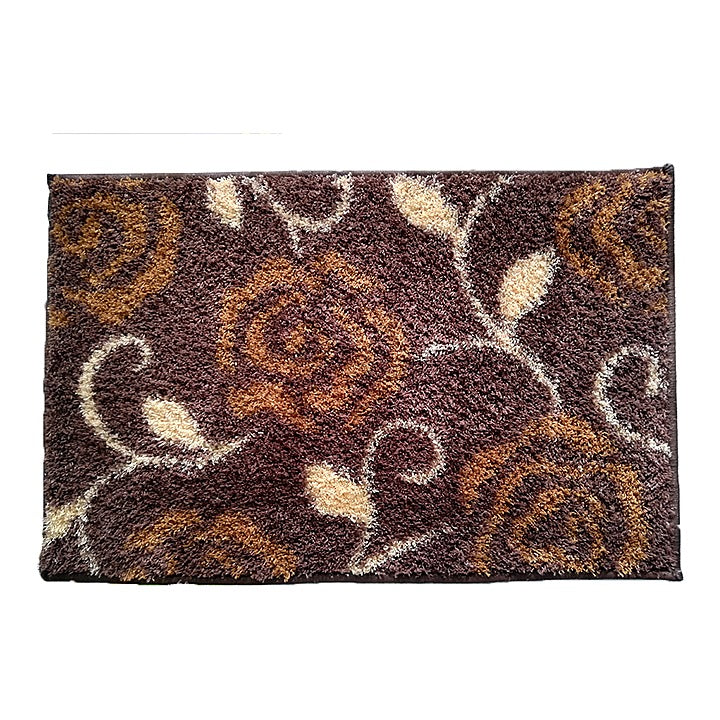 Athom Living Micro Printed Bath Mat (15) - 38 X 58cm : Brown